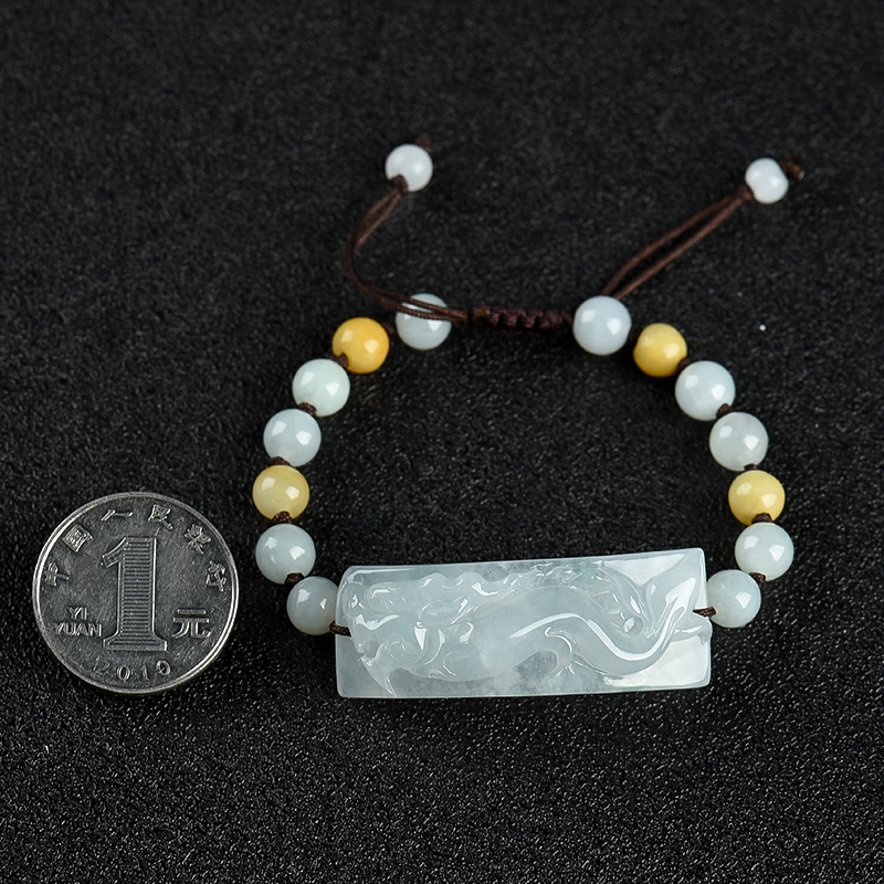 缅甸翡翠辰龙手串-红掌柜