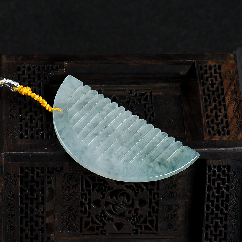 天然翡翠梳子-红掌柜