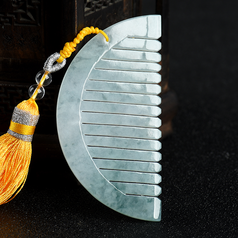 缅甸翡翠梳子-红掌柜