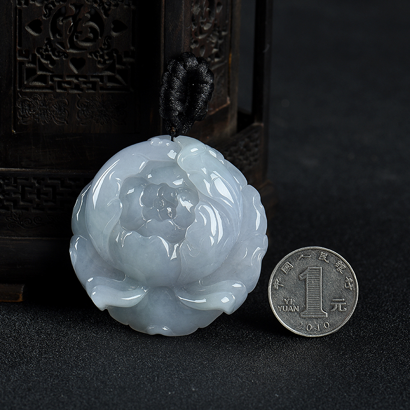 糯种翡翠吊坠-红掌柜