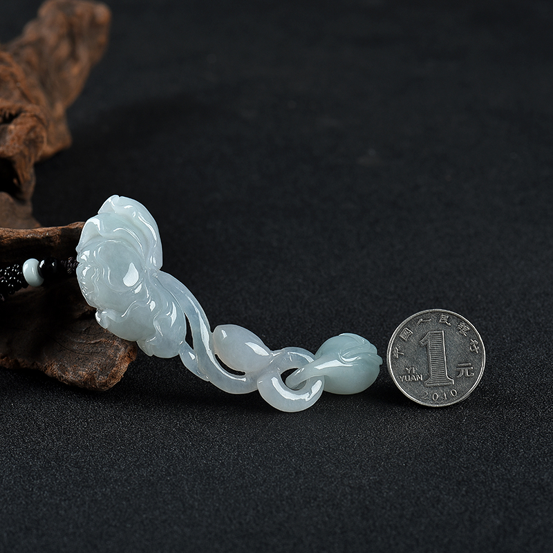 缅甸糯种翡翠吊坠-红掌柜