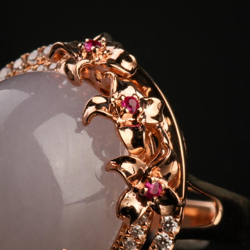 天然翡翠戒指-红掌柜