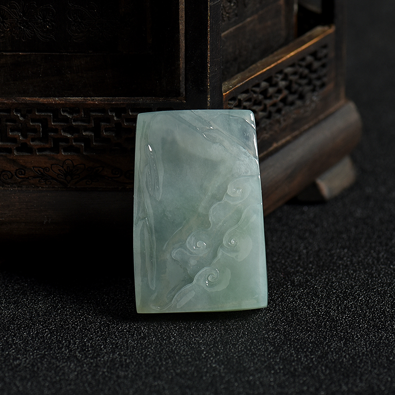 缅甸天然晴水翡翠宝宝佛吊坠-红掌柜