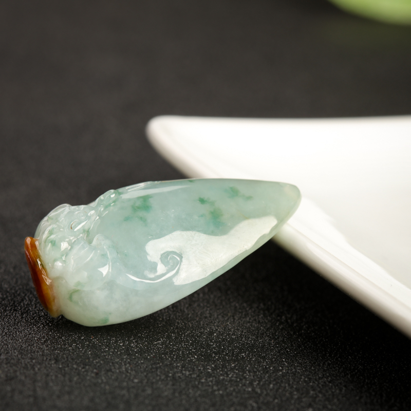 糯种俏色翡翠福瓜吊坠 - 红掌柜