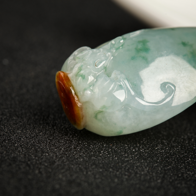 缅甸俏色翡翠福瓜吊坠 - 红掌柜