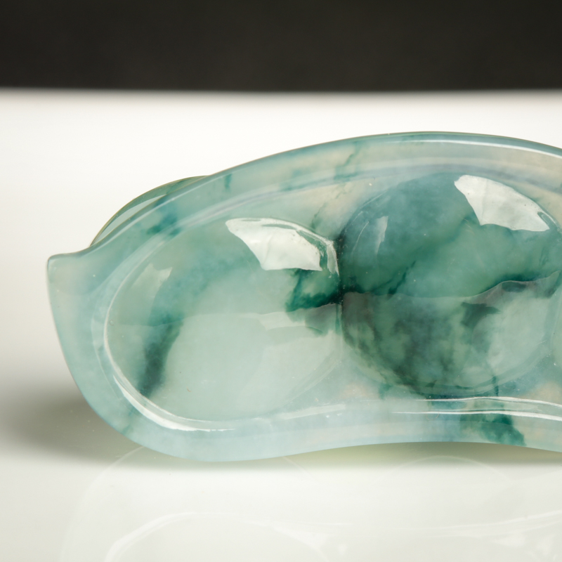 糯种飘花翡翠吊坠 - 红掌柜