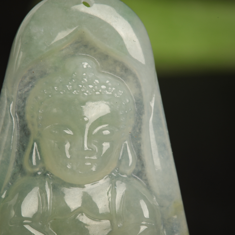 天然翡翠宝宝佛吊坠-红掌柜