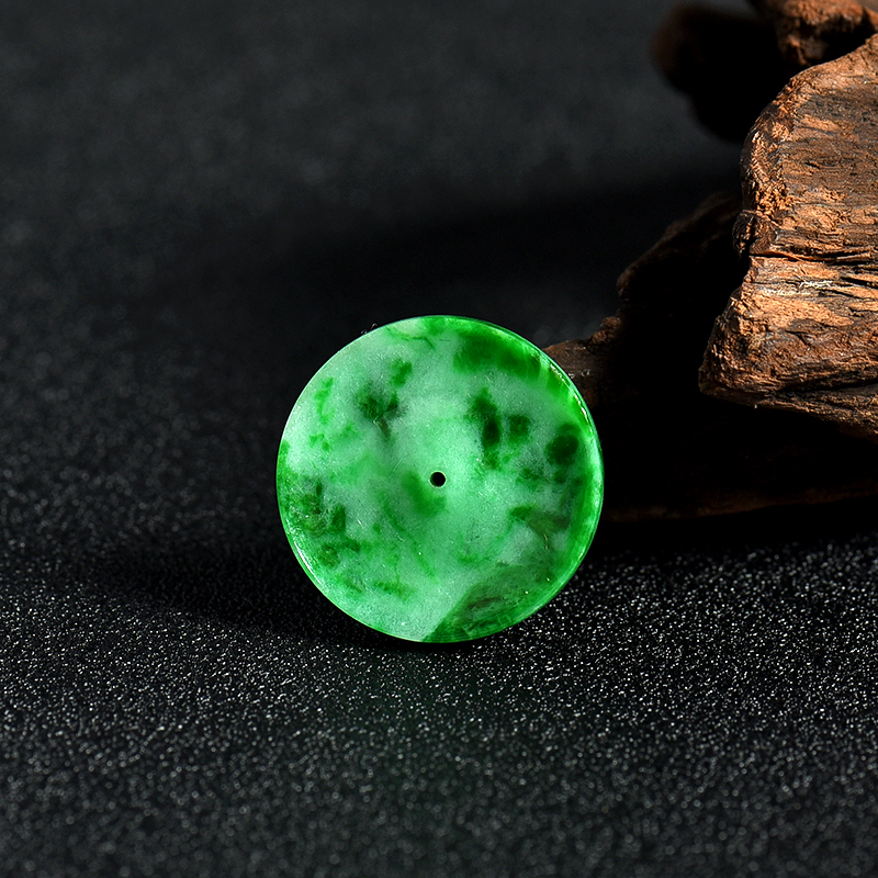 飘翠翡翠平安扣吊坠-红掌柜