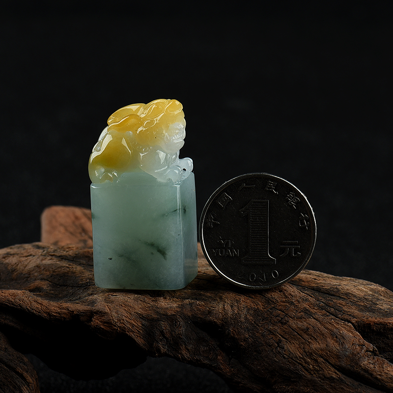 天然翡翠貔貅印章-红掌柜