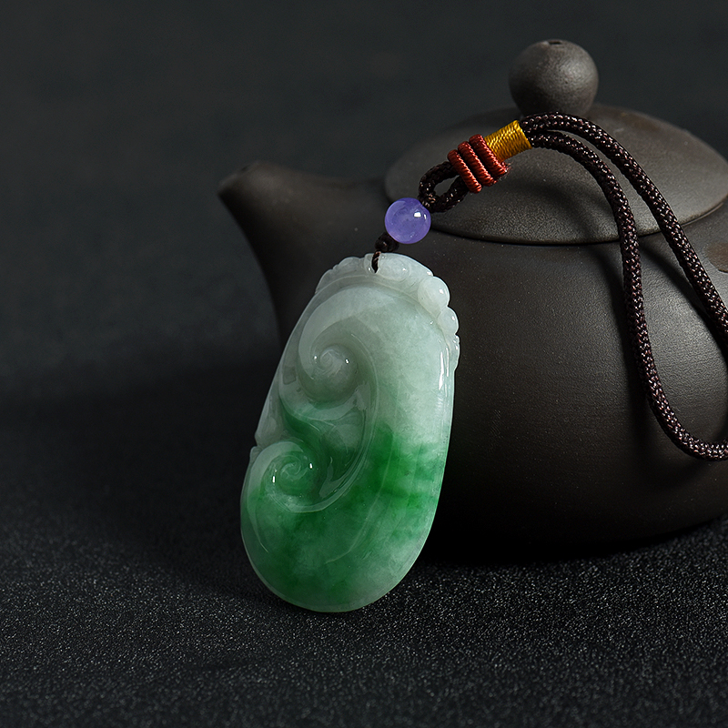 飘翠翡翠如意吊坠-红掌柜