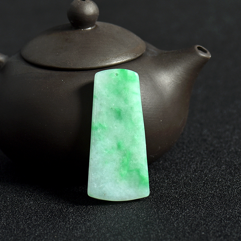 缅甸天然飘翠翡翠节节高升吊坠-红掌柜