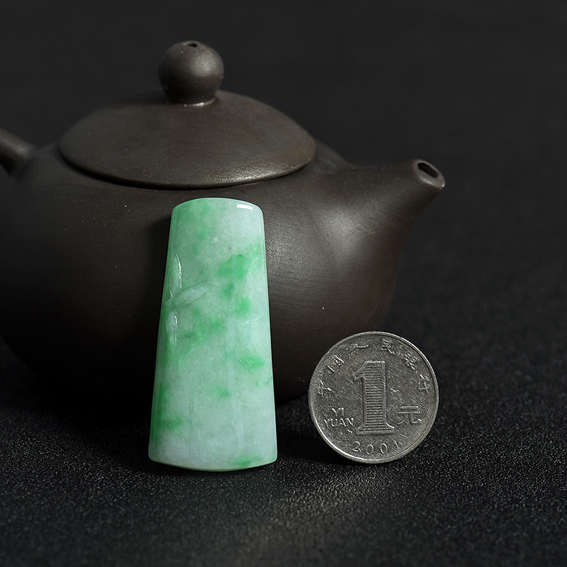 糯种飘翠翡翠节节高升吊坠-红掌柜