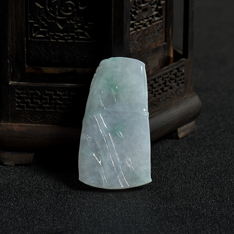 飘翠翡翠节节高升吊坠-红掌柜