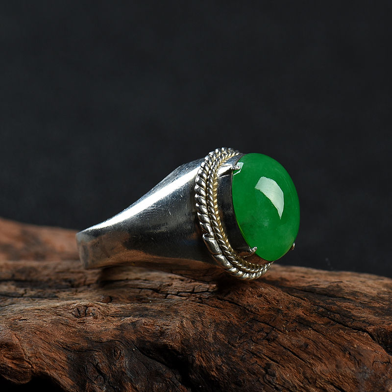 翡翠戒面-红掌柜