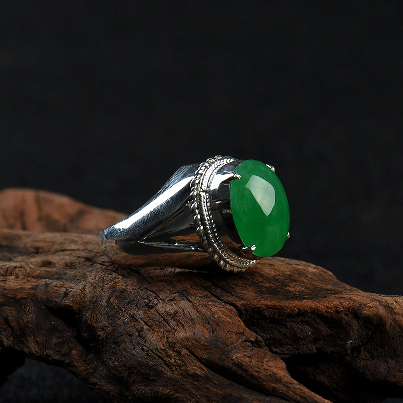 翡翠戒面-红掌柜