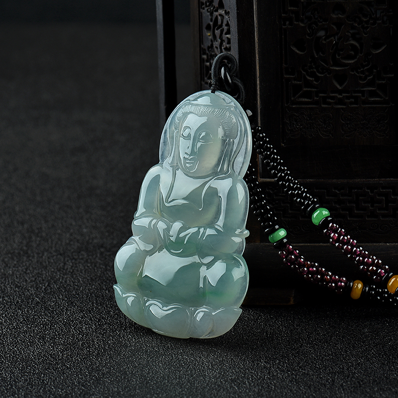 翡翠观音吊坠-红掌柜