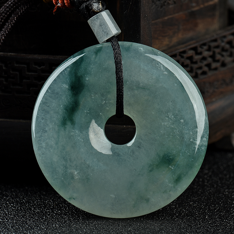 天然翡翠平安扣吊坠-红掌柜