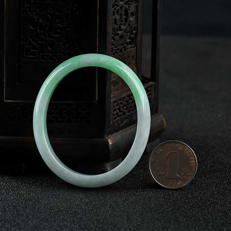 天然缅甸翡翠贵妃镯-红掌柜