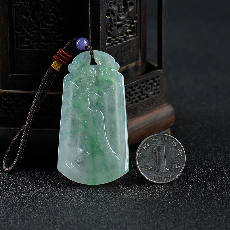 缅甸天然糯冰种飘翠翡翠-红掌柜