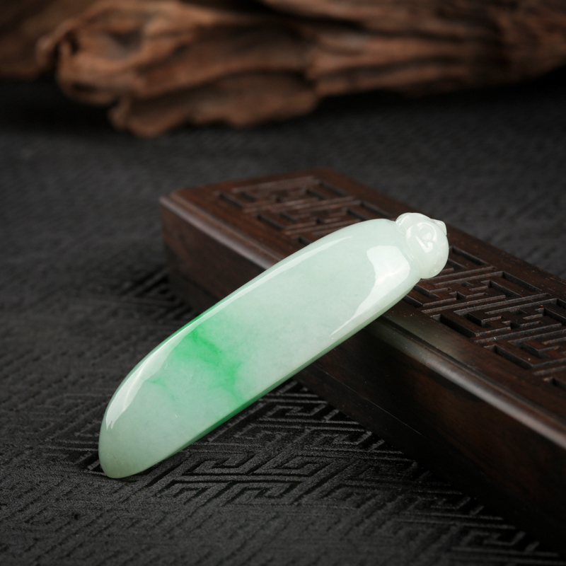 糯种飘翠翡翠福瓜吊坠-红掌柜