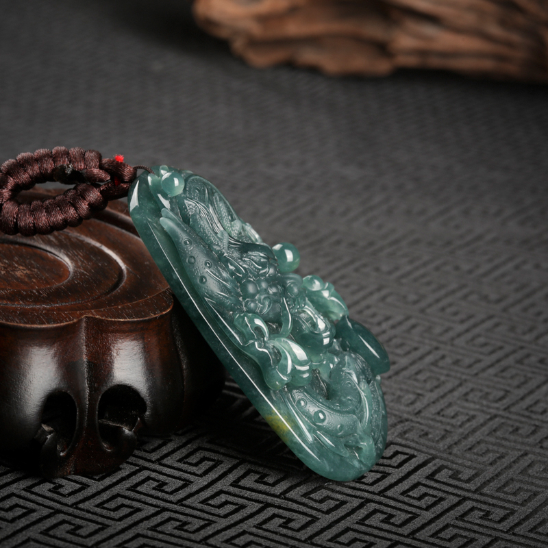 糯种蓝绿翡翠-红掌柜