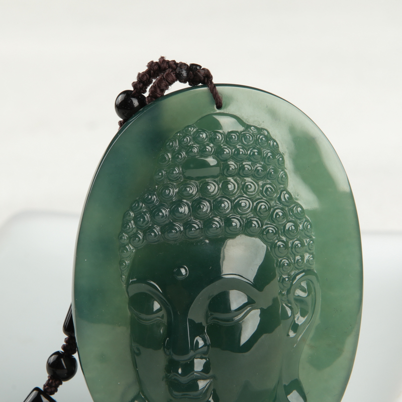 缅甸翡翠阿弥陀佛吊坠-红掌柜