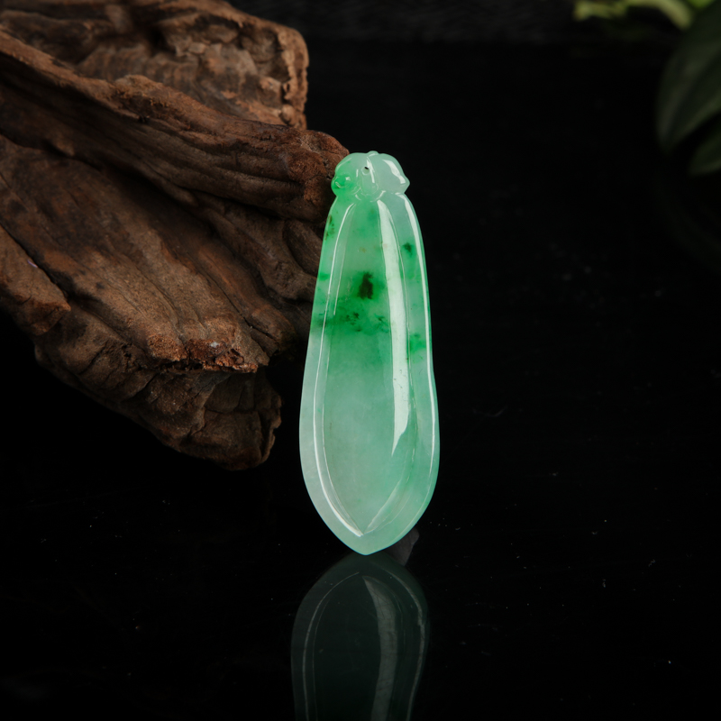 糯种飘翠翡翠福瓜吊坠-红掌柜