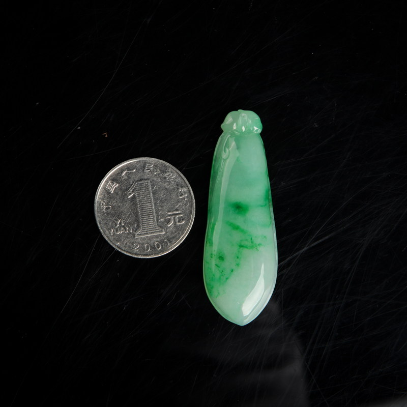 天然翡翠福瓜吊坠-红掌柜