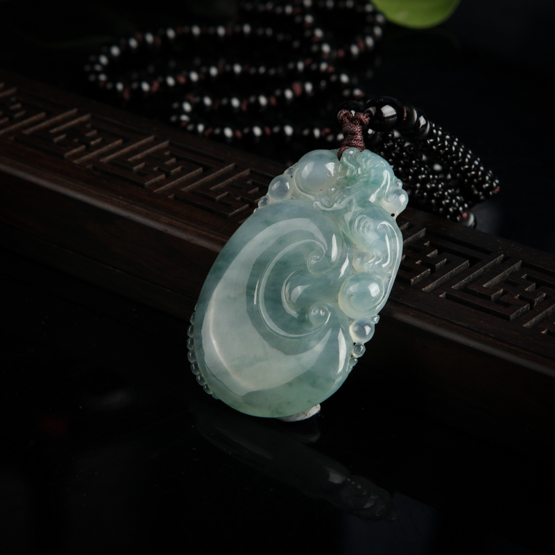 翡翠福寿如意吊坠-红掌柜