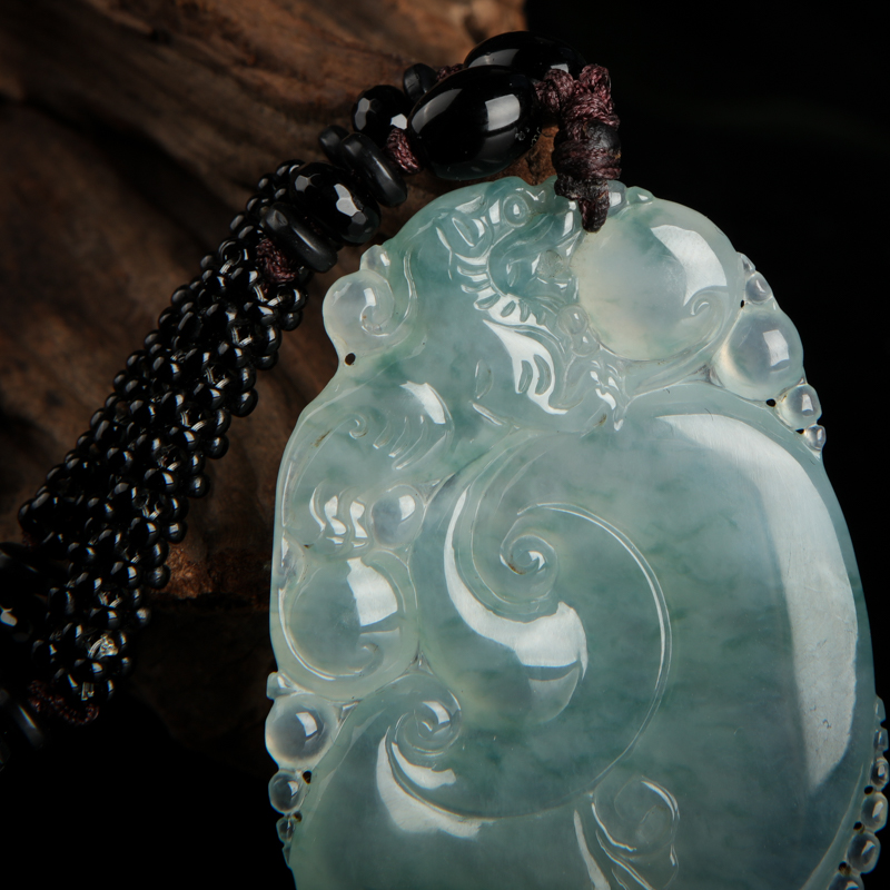 缅甸翡翠福寿如意吊坠-红掌柜