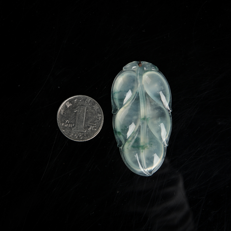 缅甸翡翠金枝玉叶吊坠-红掌柜