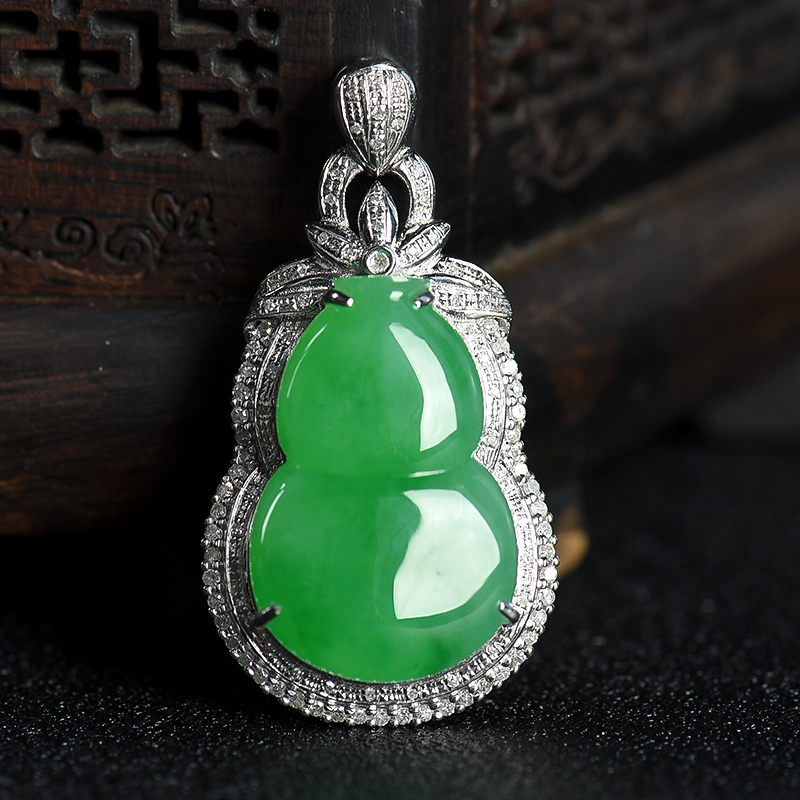 天然翡翠葫芦吊坠-红掌柜