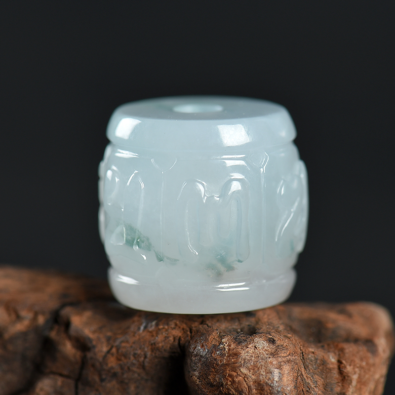 糯冰种飘花翡翠路路通吊坠-红掌柜