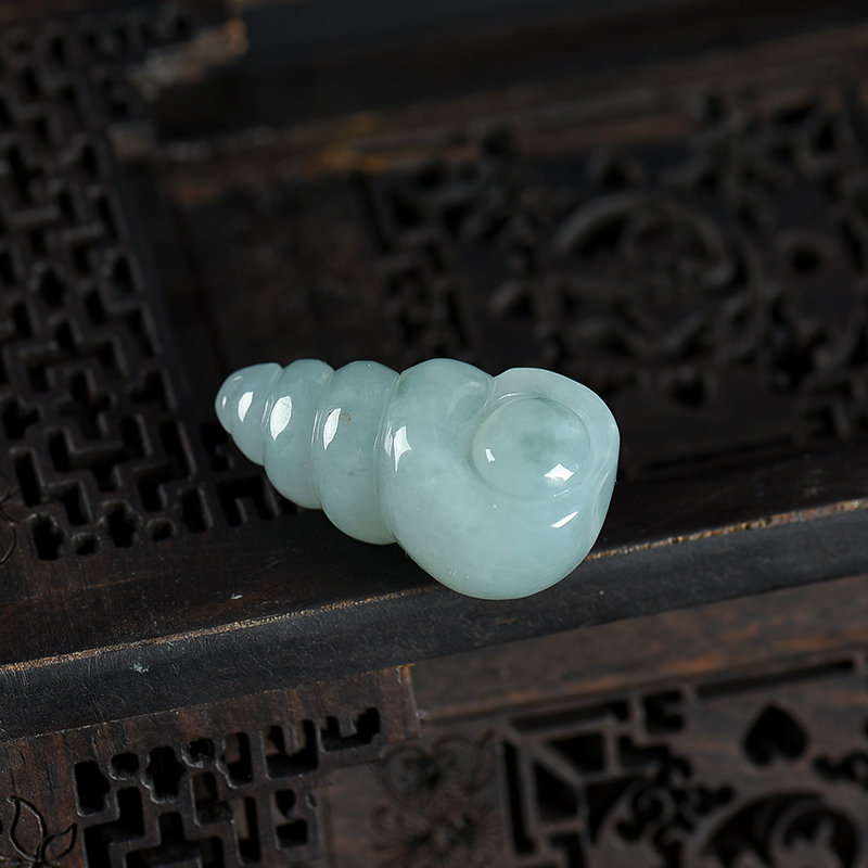 糯种飘花翡翠吊坠-红掌柜