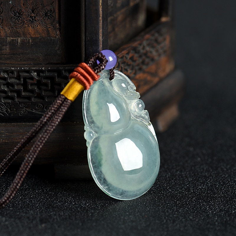 飘花翡翠福禄吊坠-红掌柜