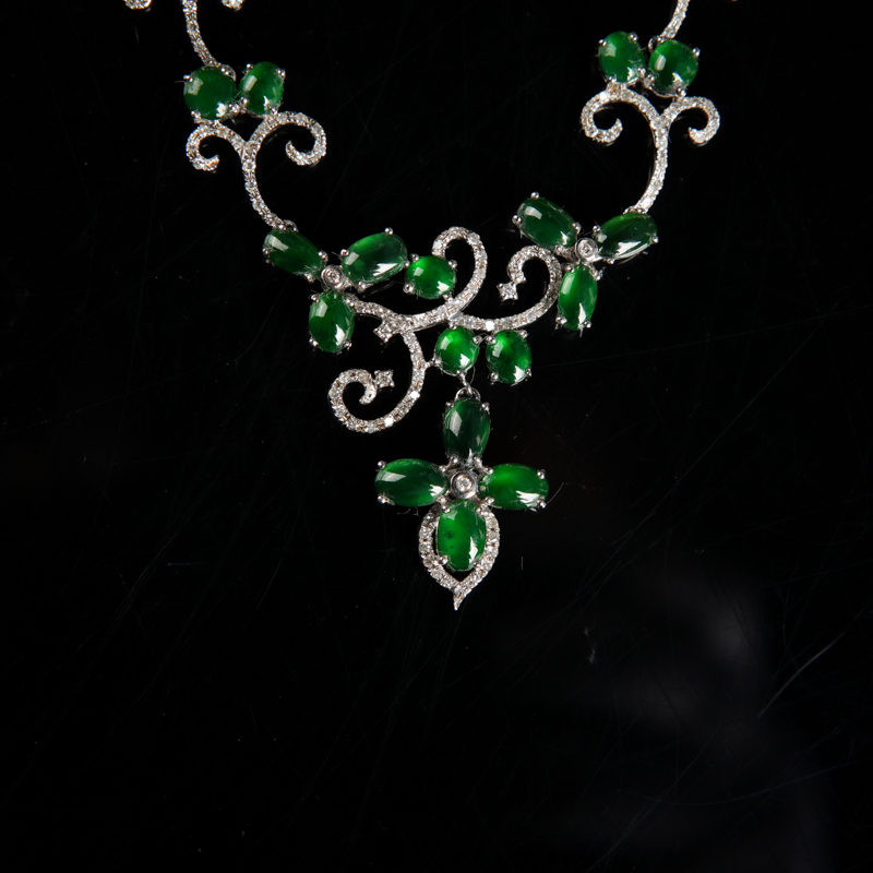 天然翡翠套装-红掌柜