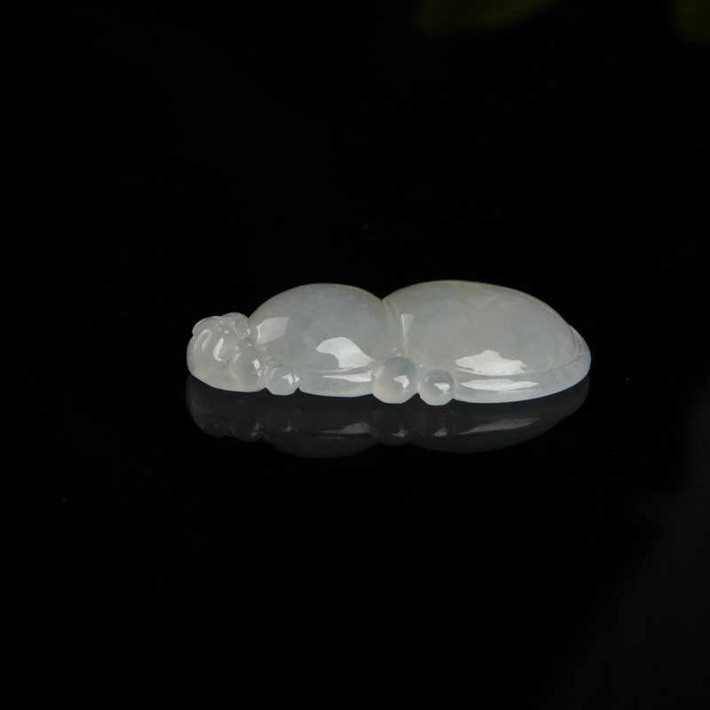 缅甸翡翠葫芦吊坠-红掌柜