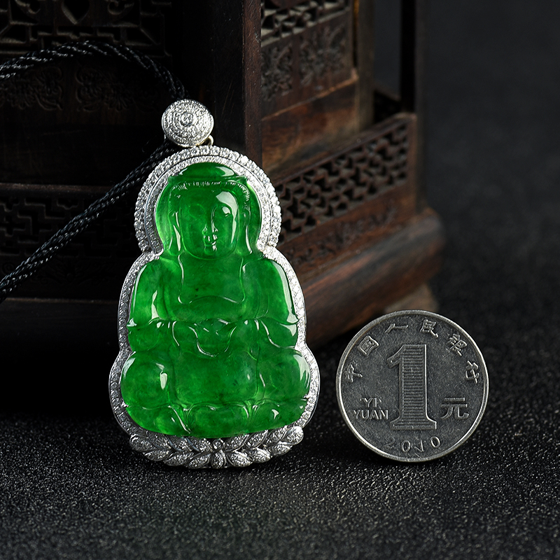 糯冰种翡翠观音-红掌柜