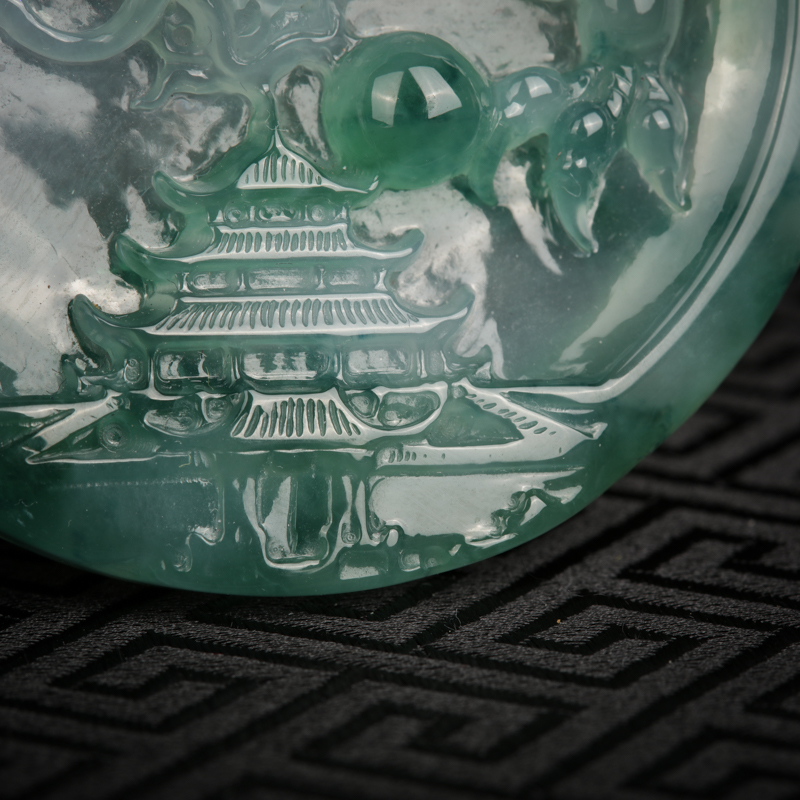 缅甸天然A货糯冰种飘花翡翠-红掌柜