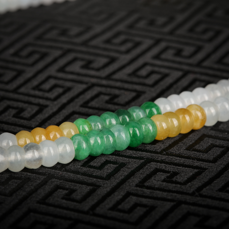 天然翡翠多圈桶珠珠串-红掌柜