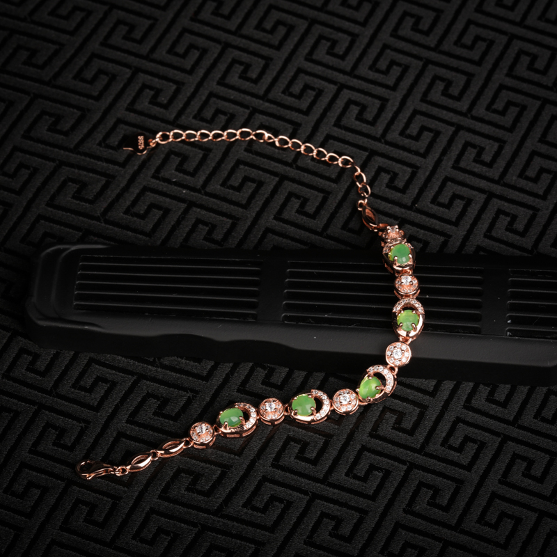 天然翡翠手链-红掌柜