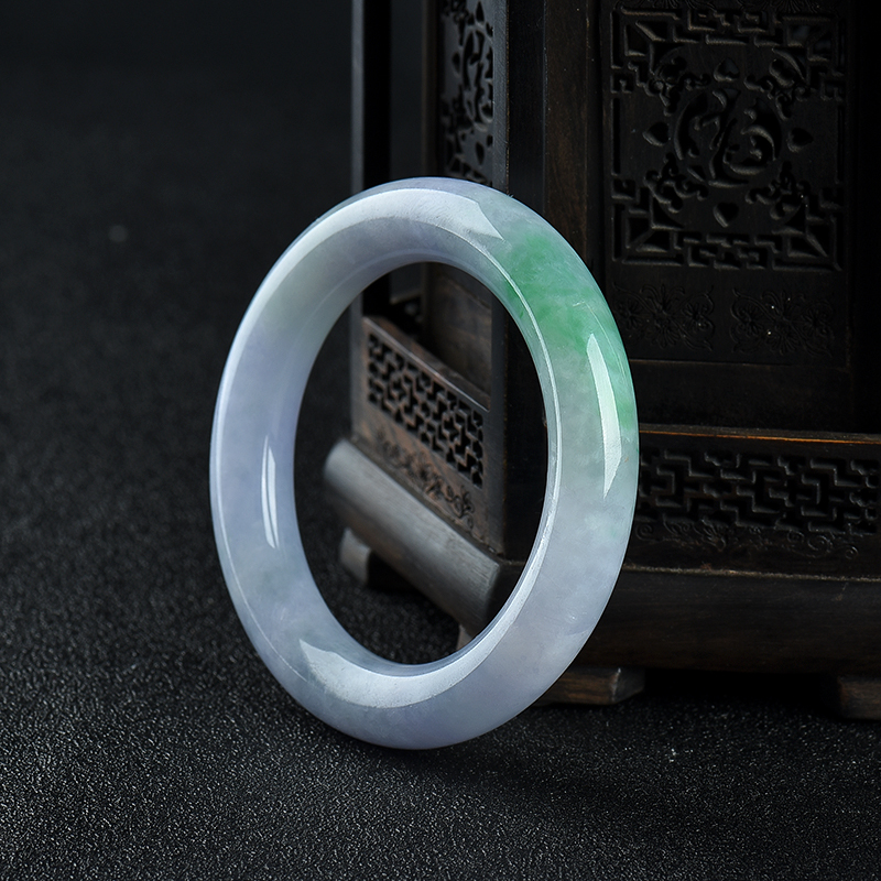 春带彩翡翠圆镯-红掌柜