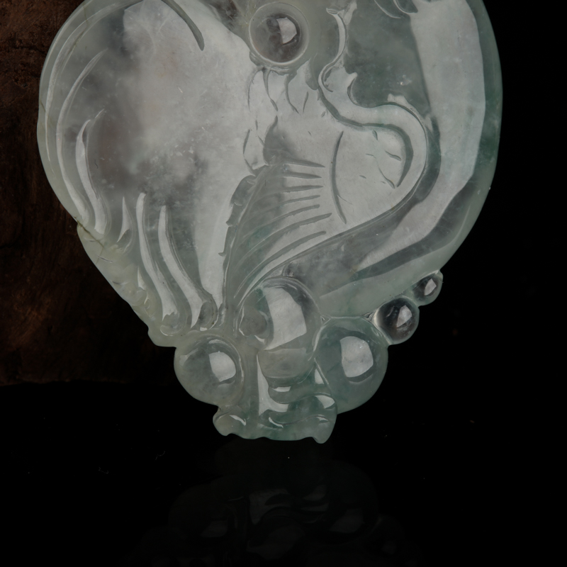 缅甸天然A货糯冰种飘花翡翠-红掌柜