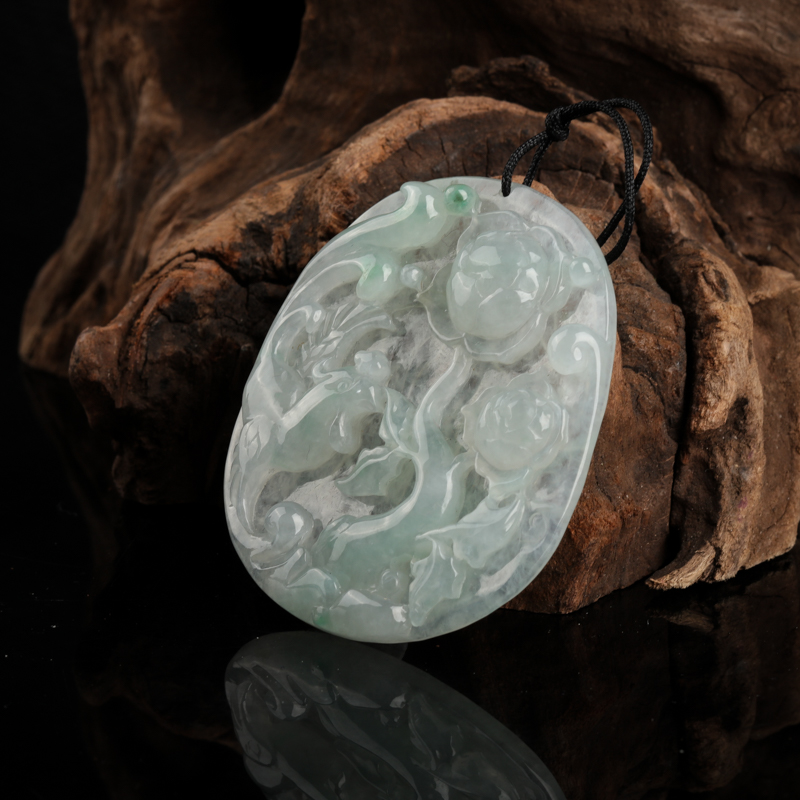 翡翠丹凤朝阳吊坠-红掌柜