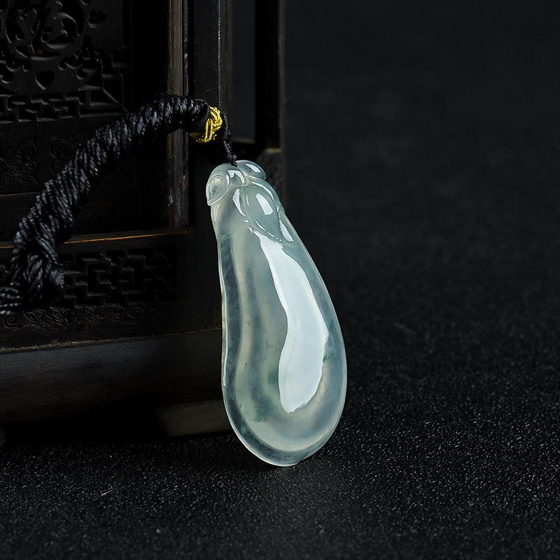 飘花翡翠福瓜吊坠-红掌柜