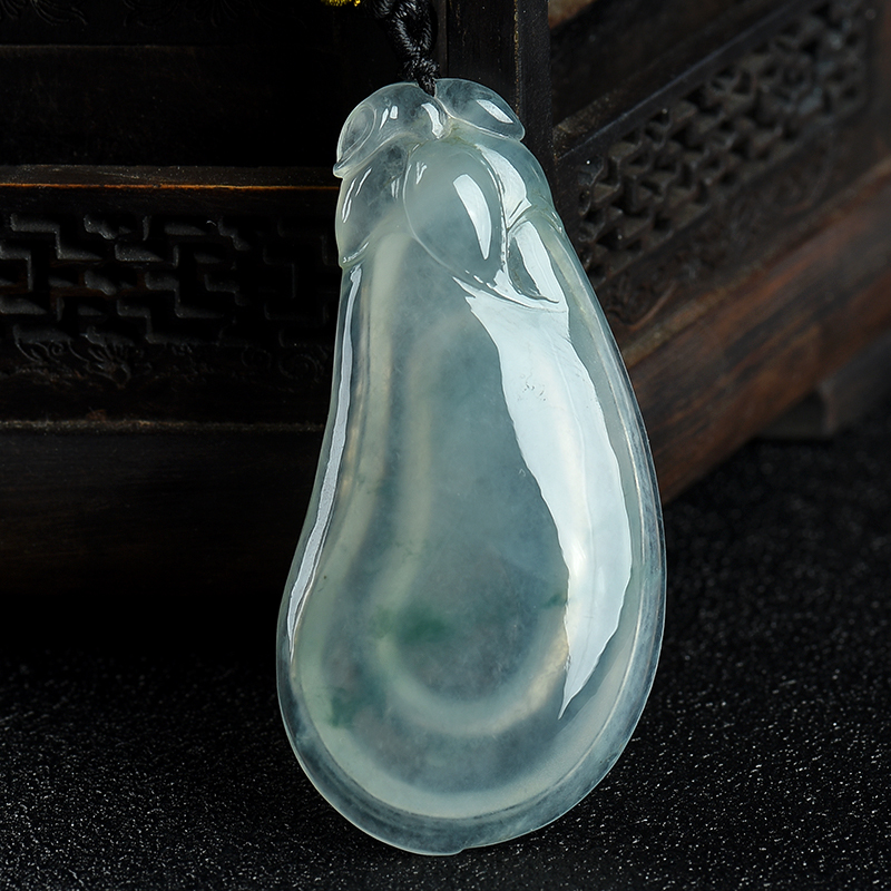 天然翡翠福瓜吊坠-红掌柜