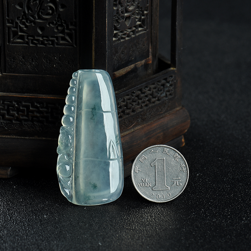 缅甸翡翠节节高吊坠-红掌柜