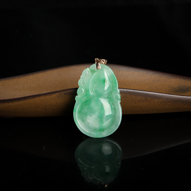 飘翠翡翠葫芦吊坠-红掌柜