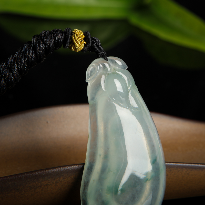 糯冰种翡翠福瓜吊坠-红掌柜