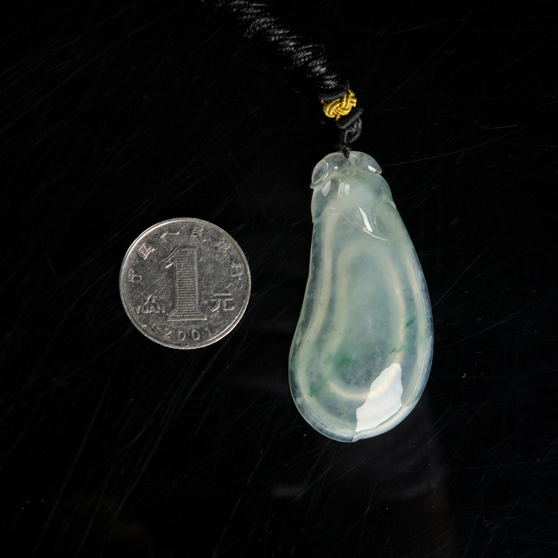 天然翡翠福瓜吊坠-红掌柜